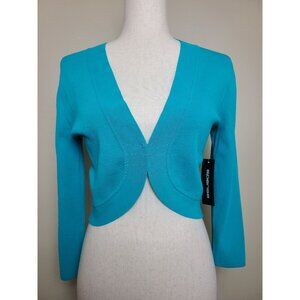 Spense womens 3/4 Sleeves Teal Cardigan Size S A276